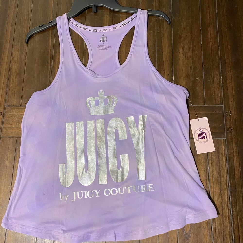 👑💜💦NWT JUICY COUTURE Lilac Dream Luxury Comfy Tank JC7468D SZ L $30👑💜💦